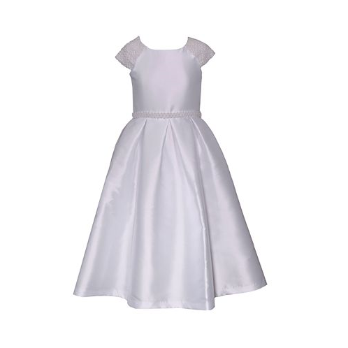 Bonnie Jean Big Girls Short Sleeve Beaded Communion Dress