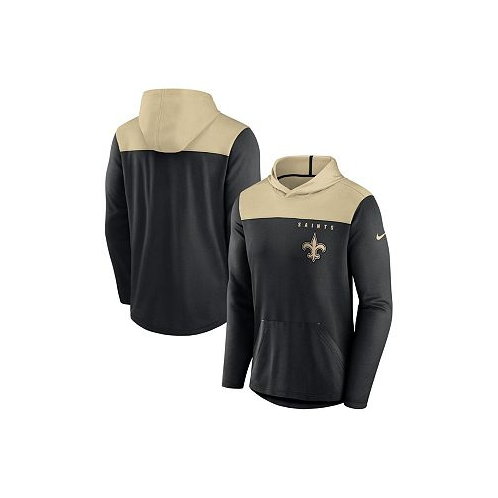 Nike Mens Black New Orleans Saints Fan Gear Pullover Hoodie