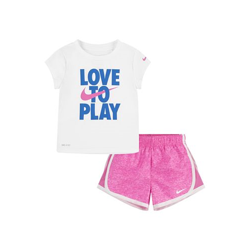 Nike Toddler Girls Dri-FIT All Day Short Sleeve Tee and Shorts Set