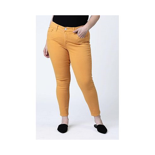 SLINK Jeans Plus Size Color Mid Rise Ankle Skinny pants