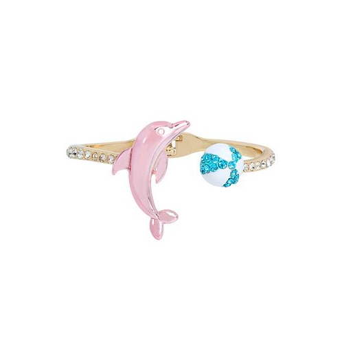 Betsey Johnson Faux Stone Dolphin Bangle Bracelet