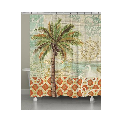 Laural Home Spice Palm Shower Curtain