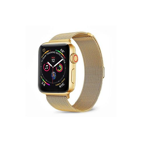 Posh Tech Mens and Womens Apple Gold-Tone Stainless Steel Replacement Band 40mm