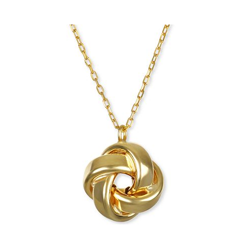 Italian Gold Love Knot 18 Pendant Necklace in 14k Gold