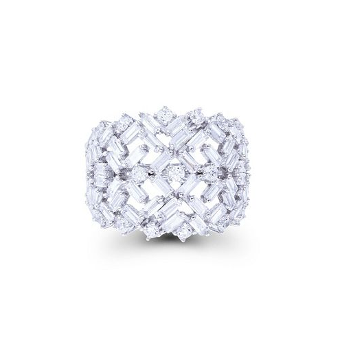 Macys Cubic Zirconia Round and Baguette Cut Scattered Dome Ring