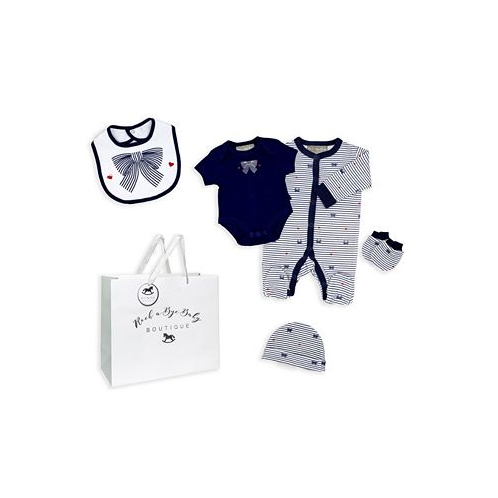Rock-A-Bye Baby Boutique Baby Girls 5 Piece Bows Layette Gift Set