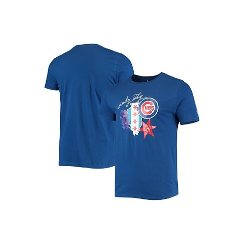 New Era Mens Royal Chicago Cubs City Cluster T-shirt