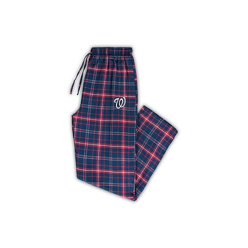 Concepts Sport Mens Navy Red Washington Nationals Big and Tall Team Flannel Pants