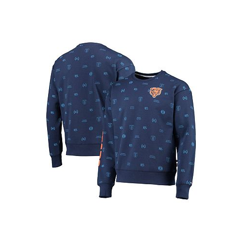 Tommy Hilfiger Mens Navy Chicago Bears Reid Graphic Pullover Sweatshirt