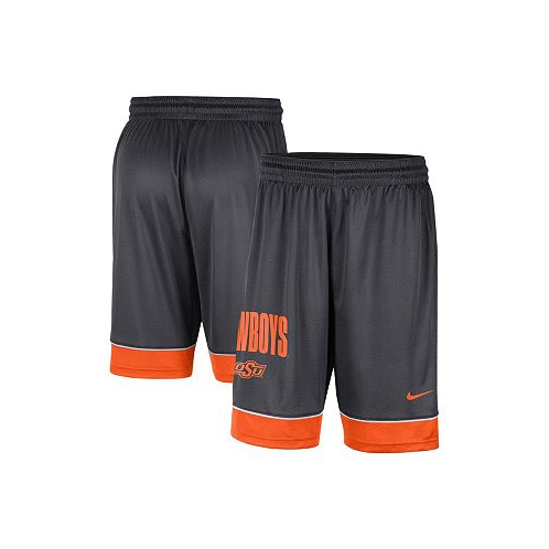 Nike Mens Charcoal Orange Oklahoma State Cowboys Fast Break Shorts