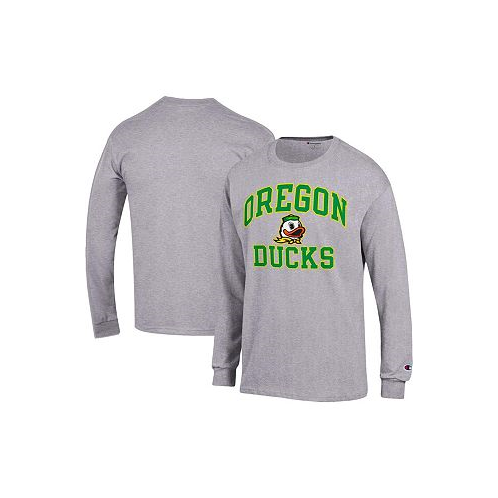 Champion Mens Heather Gray Oregon Ducks High Motor Long Sleeve T-shirt