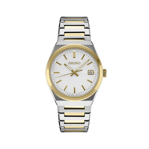 Seiko Mens Essentials Two-Tone Stainless Steel Bracelet Watch 39mm