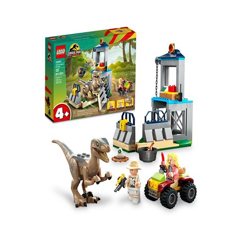 LEGO Jurassic World 76957 Velociraptor Escape Toy Building Set with Dr. Ellie Sattler and Robert Muldoon Minifigures