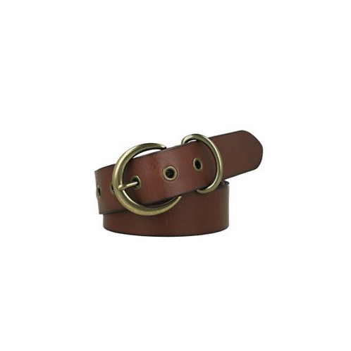 Frye Womens 38mm Flat Strap with Metal Keeper Leather Belt