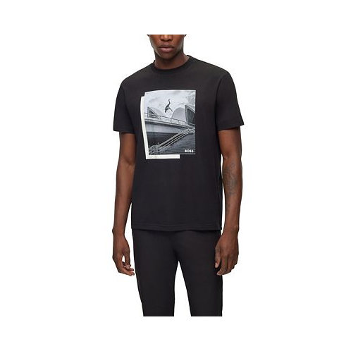 Hugo Boss Mens Photo-Print T-shirt