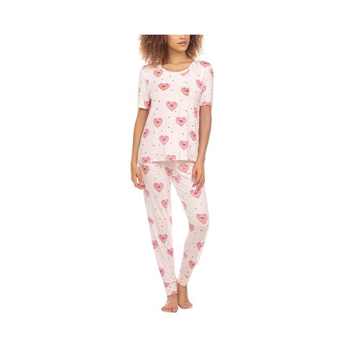 Honeydew Womens Happy Place 2-Pc. Printed Pajamas Set