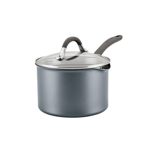 Circulon A1 Series with ScratchDefense Technology Aluminum 3-Quart Nonstick Induction Straining Sauce Pan with Lid