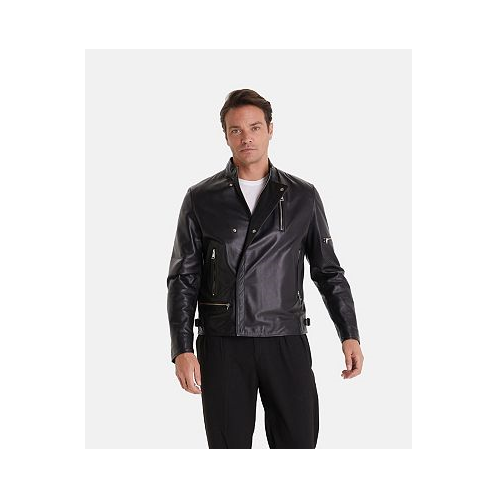 Furniq UK Mens Genuine Leather Jacket Black