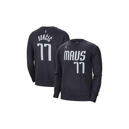 Jordan Mens Luka Doncic Navy Dallas Mavericks Statement Name and Number Pullover Sweatshirt
