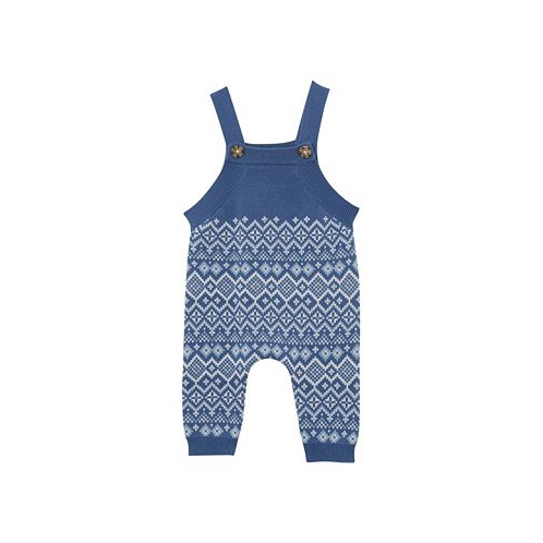 COTTON ON Baby Boys and Baby Girls Cleo Jacquard Knit Sleeveless Dungaree Overalls