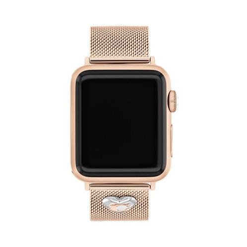 COACH Rose Gold-Tone Stainless Steel Mesh Bracelet for 38 40 41mm Apple Watch