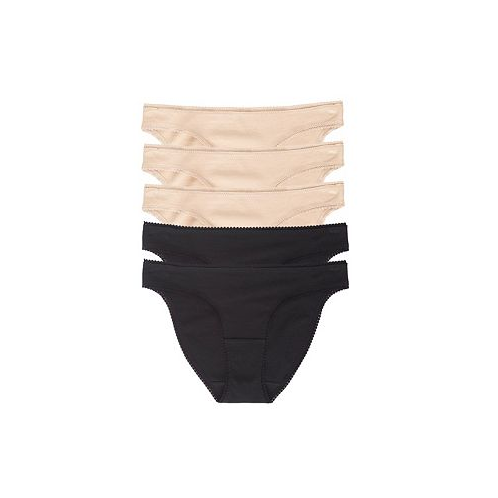 On Gossamer Womens Cabana Cotton Hip Bikini 5 Pack Underwear