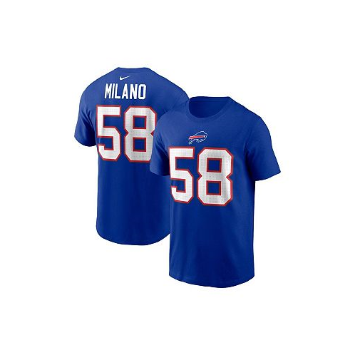Nike Mens Matt Milano Royal Buffalo Bills Player Name and Number T-shirt