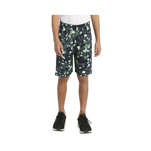 Adidas Big Boys AEROREADY Elastic-Waist Printed Pebble Camo Shorts