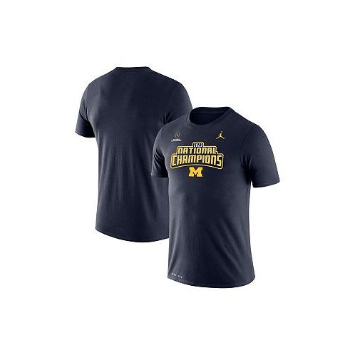 Jordan Mens Brand Navy Michigan Wolverines College Football Playoff 2023 National Champions Legend Performance T-shirt