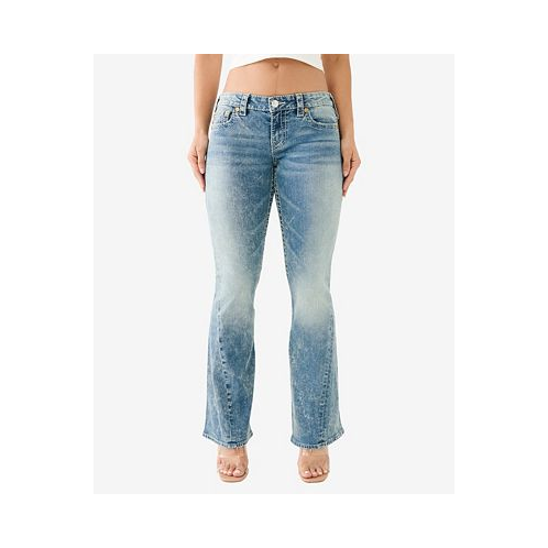 True Religion Womens Joey Low Rise Big T Vintage-like Flare Jeans