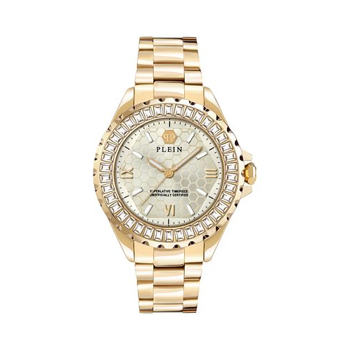 Philipp Plein Womens Heaven Gold Ion Plated Stainless Steel Bracelet Watch 38mm