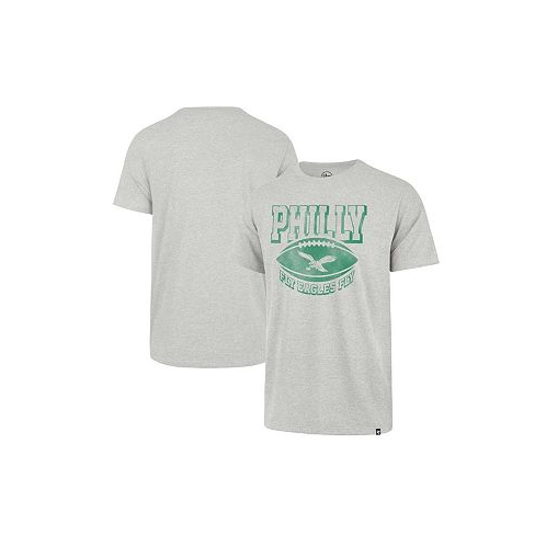 47 Brand Mens Gray Distressed Philadelphia Eagles Regional Franklin T-shirt