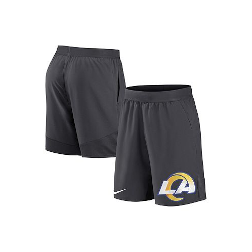 Nike Mens Anthracite Los Angeles Rams Stretch Performance Shorts