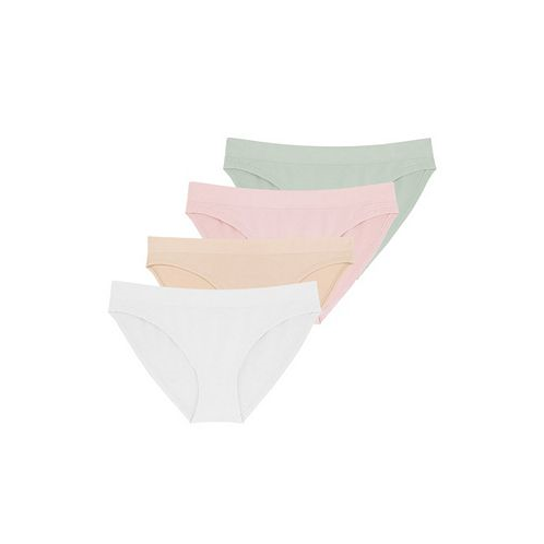 Dorina Womens Rosanne 4 Pk. Seamless Soft Touch Fabric Brief Panties