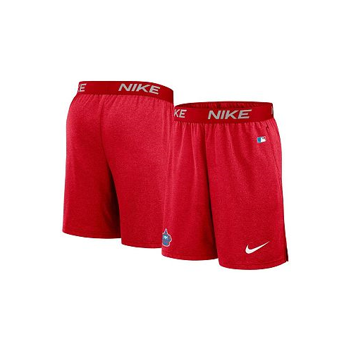 Nike Mens Red Miami Marlins City Connect Performance Practice Shorts