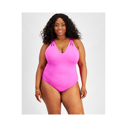 Becca ETC Plus Size Color Code Strappy One-Piece Swimsuit