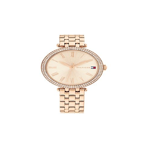 Tommy Hilfiger Womens Quartz Carnation Gold-Tone Stainless Steel Watch 34mm