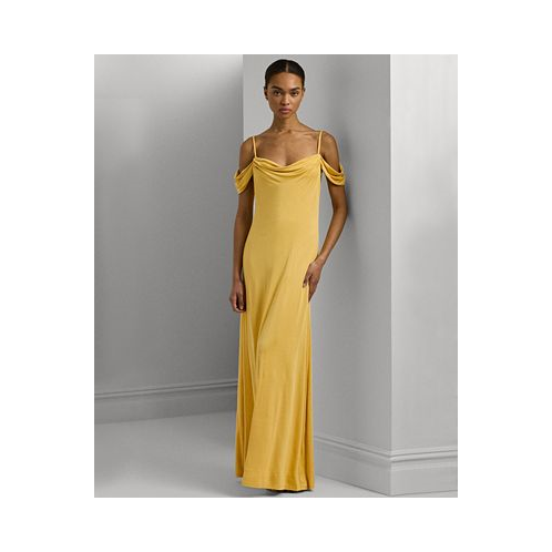 POLO Ralph Lauren Womens Off-The-Shoulder Jersey Gown
