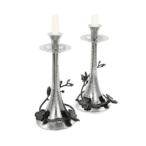 Michael Aram Black Orchid Set of 2 Candlestick Holders