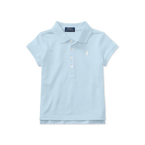 Polo Ralph Lauren Toddler and Little Girls Short Sleeve Stretch Cotton Mesh Polo Shirt
