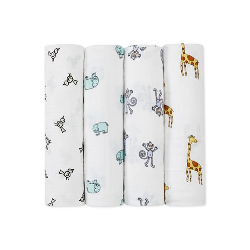 Aden by Aden + anais Baby Boys or Baby Girls Jungle Swaddles Pack of 4