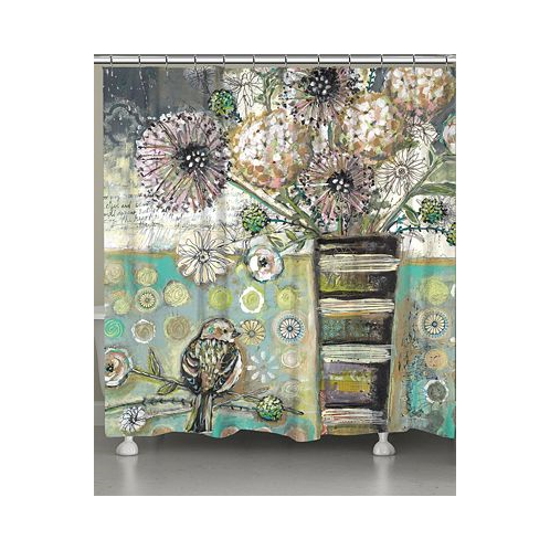 Laural Home Bird and Bouquet Shower Curtain