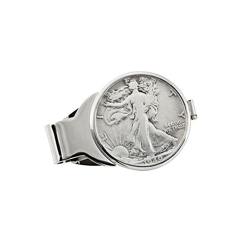 American Coin Treasures Mens Silver Walking Liberty Half Dollar Coin Money Clip