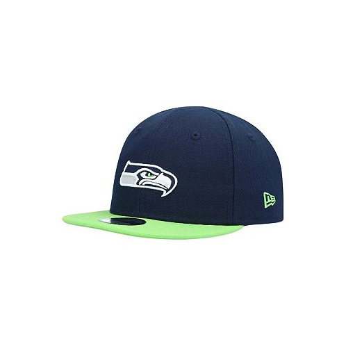 New Era Infant Unisex College Navy Neon Green Seattle Seahawks My 1St 9Fifty Adjustable Hat