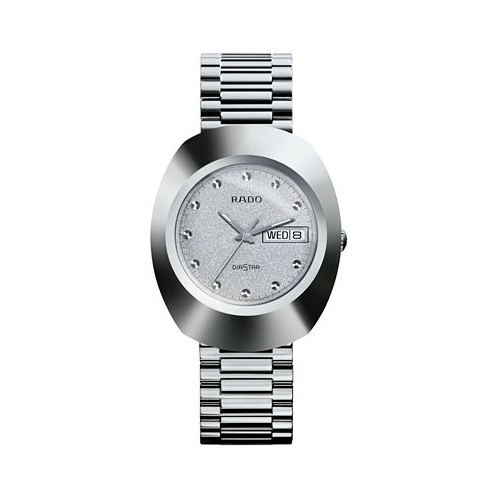Rado Original Mens Silver-Tone Stainless Steel Bracelet Watch 35mm