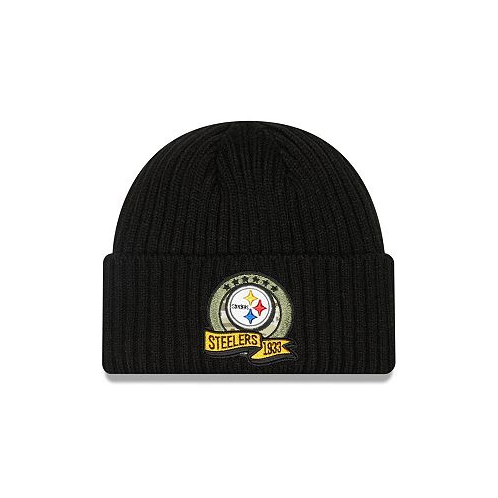 New Era Big Boys Black Pittsburgh Steelers 2022 Salute To Service Knit Hat