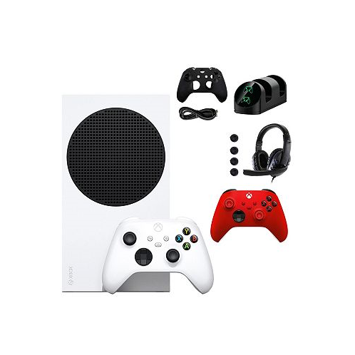 Xbox Series S Console with Extra Red Controller Accessories Kit