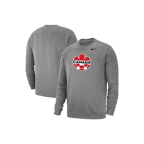 Nike Mens Heather Gray Canada Soccer Fleece Pullover Sweatshirt