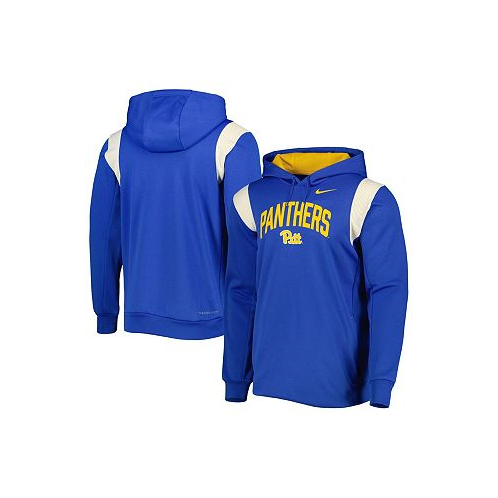 Nike Mens Royal Pitt Panthers 2022 Sideline Performance Pullover Hoodie