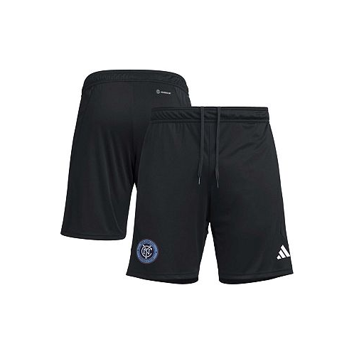 Adidas Mens Black New York City FC 2023 On-Field AEROREADY Training Shorts